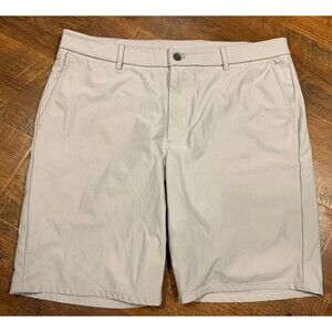 Johnnie O Shorts Mens 35 Gray Prep Formance Calcutta Golf Chino Casual 9 Inch